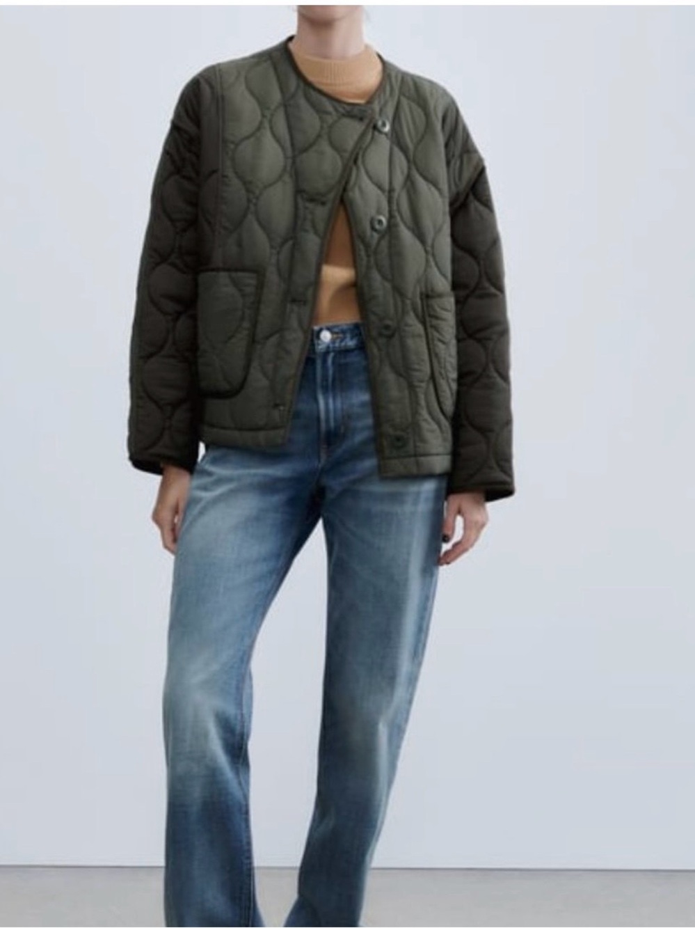 Zara Quilted Water Repellent Jacket Size S